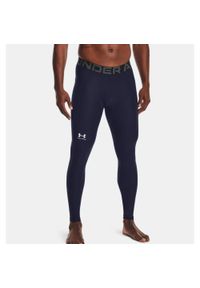 Legginsy szybkoschnące męskie Under Armour HG Armour Leggings. Kolor: niebieski. Sport: bieganie