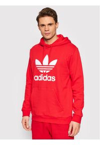 Adidas - adidas Bluza adicolor Classics Trefoil HE9500 Czerwony Standard Fit. Kolor: czerwony. Materiał: bawełna #1