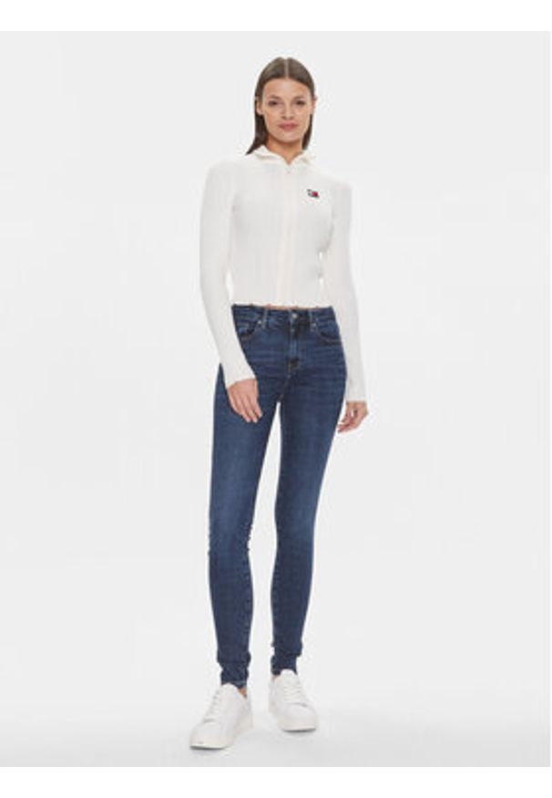 TOMMY HILFIGER - Tommy Hilfiger Jeansy Th Flex Como Skinny Rw Pam WW0WW40638 Granatowy Skinny Fit. Kolor: niebieski