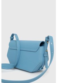 Pinko torebka skórzana kolor niebieski. Kolor: niebieski. Materiał: skórzane. Rodzaj torebki: na ramię #2