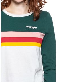 Wrangler - WRANGLER RAINBOW TEE CLOUD BLUE W7P5GHB03. Kolor: czarny. Długość rękawa: długi rękaw. Wzór: nadruk #8