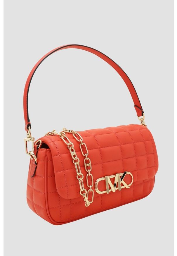 Michael Kors - MICHAEL KORS Karolowa torebka MD Conv. Kolor: czerwony. Wzór: paski. Materiał: skórzane