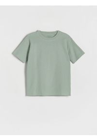 Reserved - T-shirt oversize - jasnozielony. Kolor: zielony. Materiał: bawełna, dzianina #1