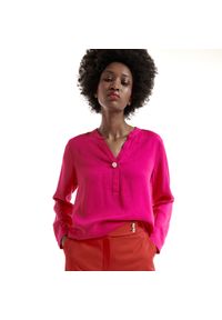 Reserved - Bluzka z wiskozy - Różowy. Kolor: różowy. Materiał: wiskoza