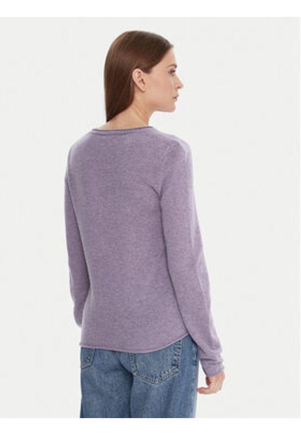 TOMMY HILFIGER - Tommy Hilfiger Sweter WW0WW40264 Fioletowy Regular Fit. Kolor: fioletowy. Materiał: wełna