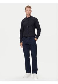 BOSS Koszula H-Roan 50544917 Granatowy Slim Fit. Kolor: niebieski. Materiał: bawełna #4