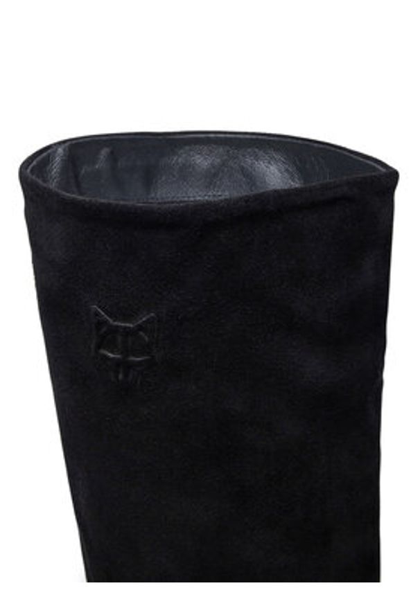 Naked Wolfe Kozaki Space Czarny. Kolor: czarny. Materiał: skóra, zamsz