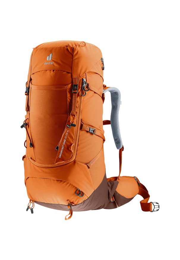 Plecak trekkingowy damski Deuter Aircontact Core 45+10 SL - chestnut/umbra. Kolor: brązowy