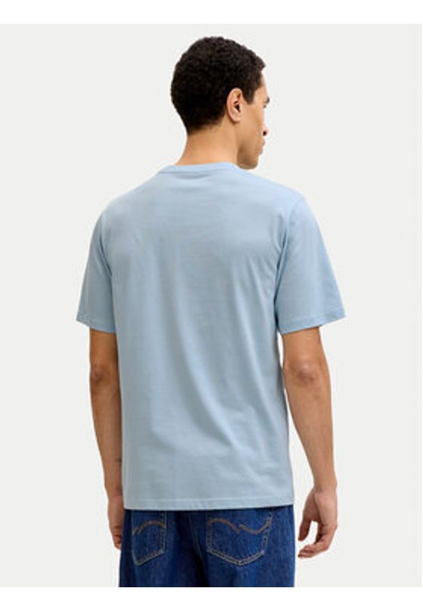 Jack & Jones T-Shirt Jjrain Tee Ss Crew Neck 12288097 Błękitny Regular Fit. Kolor: niebieski. Materiał: bawełna