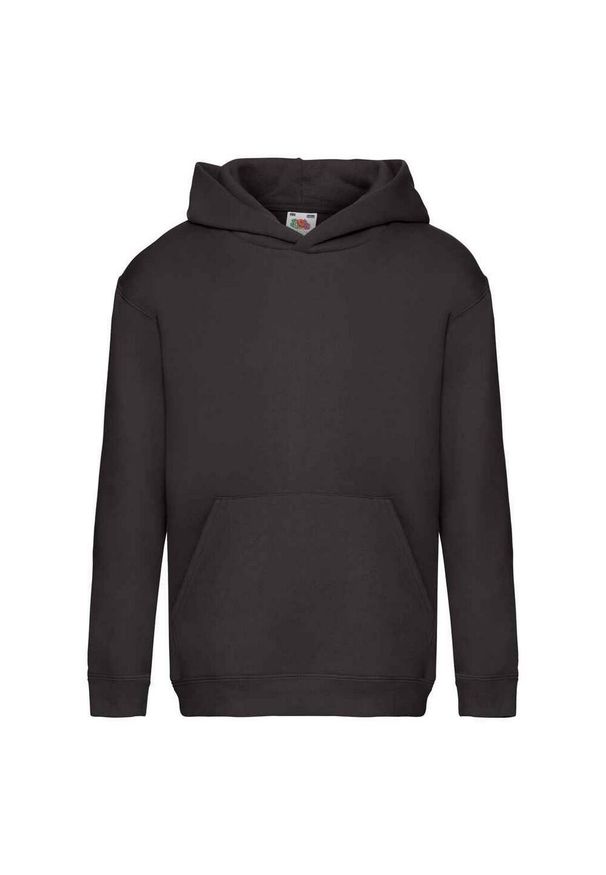 FRUIT OF THE LOOM - Bluza Z Kapturem Premium Dla Dzieci. Typ kołnierza: kaptur. Kolor: czarny