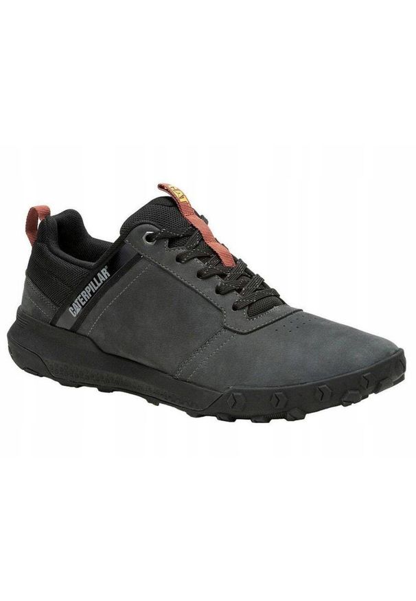 CATerpillar - Buty miejskie na co dzień męskie CATERPILLAR HEX READY skóra. Okazja: na co dzień. Kolor: szary. Materiał: skóra