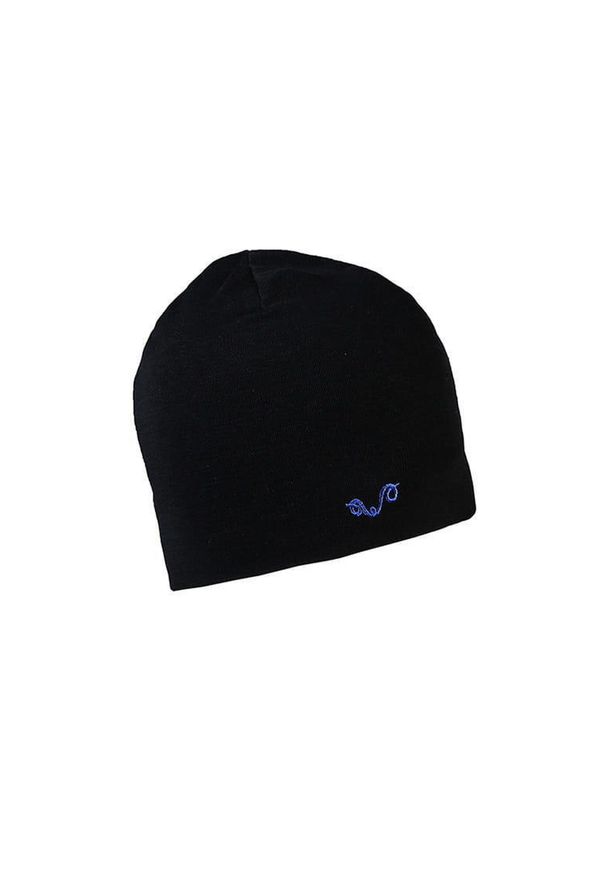 WOOLONA - Czapka trekkingowa z 100% wełny merino. Kolor: czarny. Materiał: wełna. Styl: sportowy