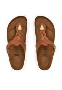 Birkenstock Japonki Gizeh Braided 1021336 Brązowy. Kolor: brązowy. Materiał: skóra #6