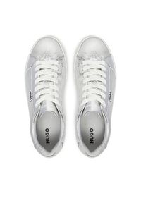 Hugo - HUGO Sneakersy 50541657 040 Srebrny. Kolor: srebrny. Materiał: skóra #3