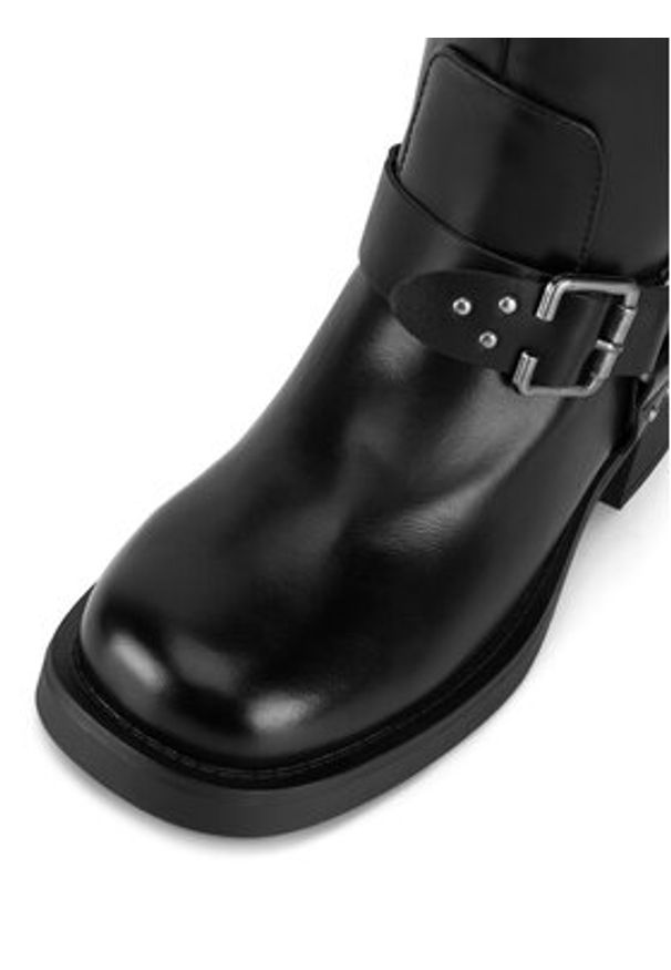 Jenny Fairy Kozaki HY96158-9 Czarny. Kolor: czarny. Materiał: materiał