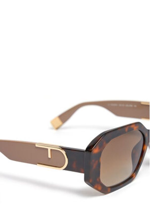 Furla Okulary przeciwsłoneczne WD00119 BX1892 3586S Brązowy. Kolor: brązowy