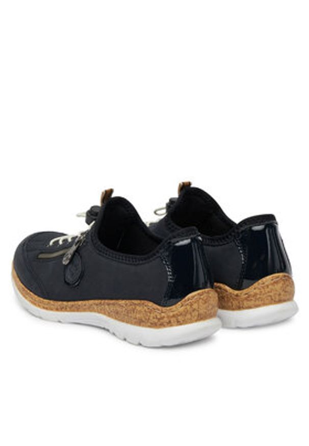 Rieker Sneakersy N4263-14 Granatowy. Kolor: niebieski. Materiał: materiał, syntetyk