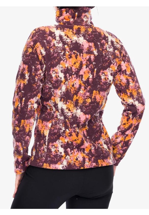 columbia - Bluza polarowa damska Columbia Fast Trek Printed Jacket. Kolor: fioletowy. Materiał: polar