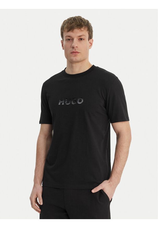 Hugo - HUGO T-Shirt Dumeo 50557437 Czarny Regular Fit. Kolor: czarny. Materiał: bawełna