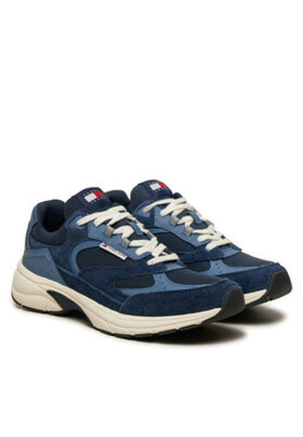 Tommy Jeans Sneakersy The Coney Suede EM0EM01501 Granatowy. Kolor: niebieski. Materiał: zamsz, skóra