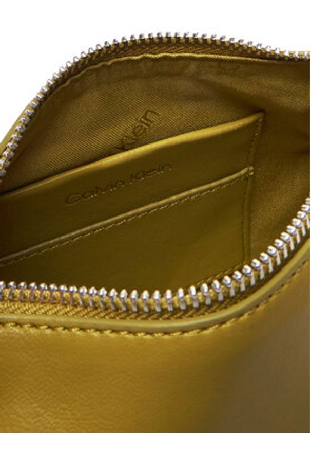 Calvin Klein Torebka Hardware Handle Mini Bag K60K613027 Żółty. Kolor: żółty. Materiał: skórzane