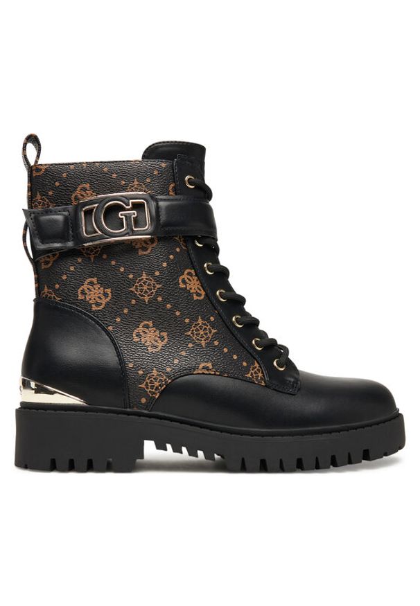 Guess Trapery FLTORA FAL10 Czarny. Kolor: czarny. Materiał: skóra