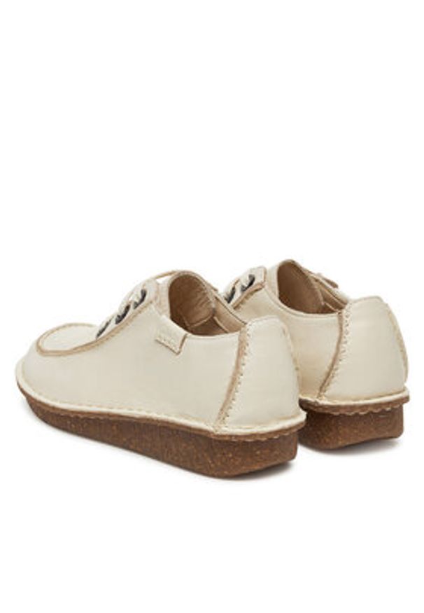 Clarks Półbuty Funny Dream 26181433 Écru. Materiał: skóra