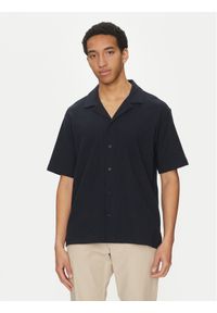 BOSS Koszula 50536745 Granatowy Relaxed Fit. Kolor: niebieski. Materiał: bawełna