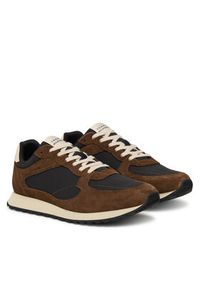 TOMMY HILFIGER - Tommy Hilfiger Sneakersy New Runner Eva Mix FM0FM05638 Brązowy. Kolor: brązowy. Materiał: zamsz, skóra #3