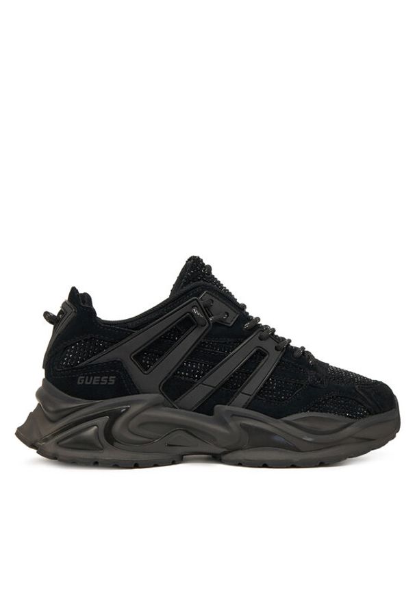 Guess Sneakersy FLPBLL SUE12 Czarny. Kolor: czarny. Materiał: zamsz, skóra