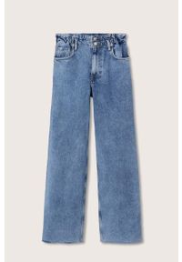 mango - Mango jeansy Marcela damskie high waist. Stan: podwyższony. Kolor: niebieski #9