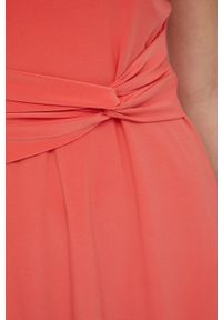 Lauren Ralph Lauren sukienka kolor pomarańczowy mini rozkloszowana. Kolor: pomarańczowy. Materiał: dzianina. Wzór: gładki. Typ sukienki: rozkloszowane. Długość: mini