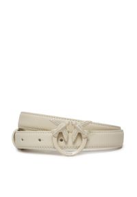 Pinko Pasek Damski Love Berry H2 Belt. PE 24 PLT01 100143 A1K2 Beżowy. Kolor: beżowy. Materiał: skóra