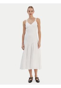 DKNY Sukienka letnia P5JNCD88 Écru Regular Fit. Materiał: len. Sezon: lato #1