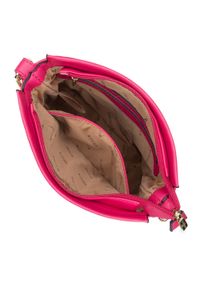 Wittchen - Damska listonoszka pionowa z łańcuszkiem różowa. Kolor: różowy. Wzór: haft, geometria. Dodatki: z haftem. Materiał: skórzane. Styl: elegancki #3