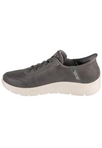 skechers - Buty sportowe Sneakersy męskie, Slip-Ins: GO Walk Flex - Smooth Motion. Kolor: szary. Sport: turystyka piesza