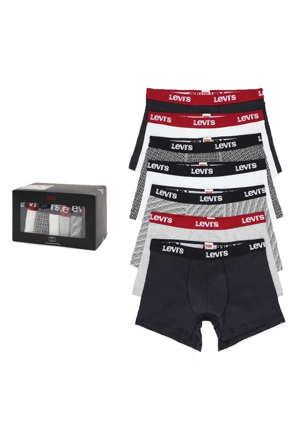 Levi's® - Bokserki majtki męskie Levi's Men Boxershort 7-Pack. Kolor: wielokolorowy. Materiał: bawełna, elastan