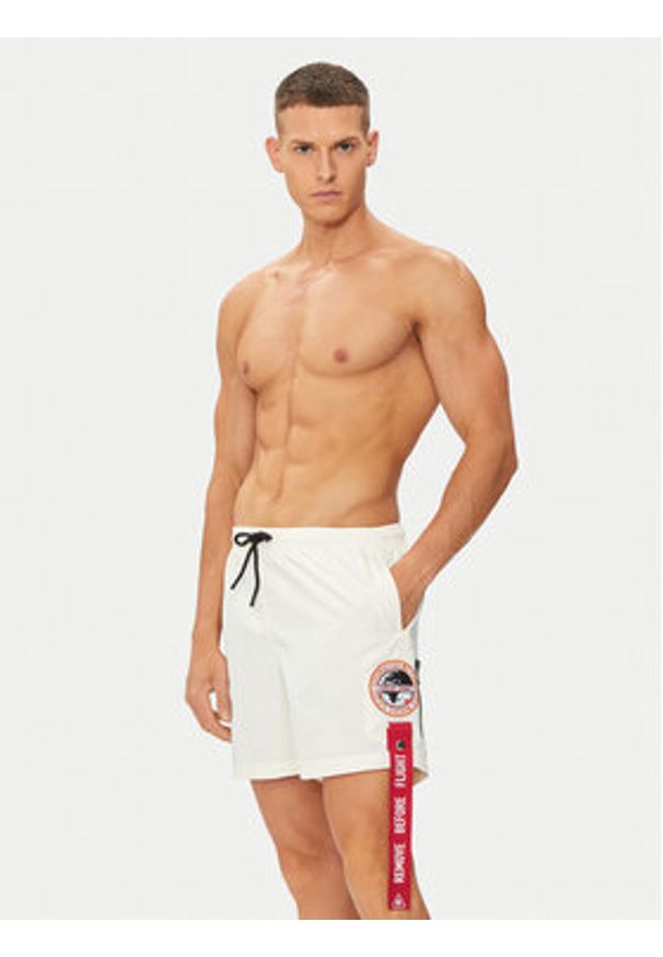 Aeronautica Militare Szorty kąpielowe 241BW219CT2967 Écru Regular Fit. Materiał: syntetyk