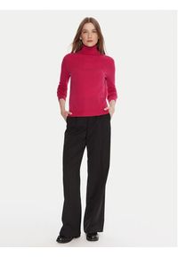 United Colors of Benetton - United Colors Of Benetton Golf 1002D2348 Różowy Regular Fit. Typ kołnierza: golf. Kolor: różowy. Materiał: wełna #5