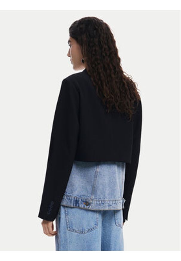 Desigual Marynarka 25SWEW28 Czarny Regular Fit. Kolor: czarny. Materiał: syntetyk