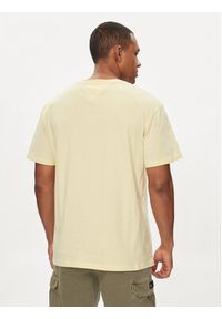 Tommy Jeans T-Shirt Linear Logo DM0DM17993 Żółty Regular Fit. Kolor: żółty. Materiał: bawełna