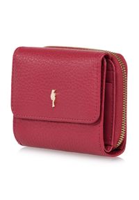 Ochnik - Różowy skórzany portfel damski z ochroną RFID. Kolor: różowy. Materiał: skóra #3
