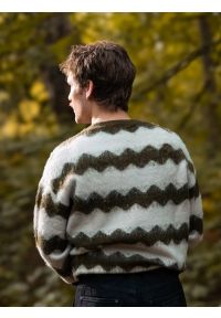 Wrangler - MESKI SWETER WRANGLER STRIPED SWEATER IVY GREEN 112371558 #3