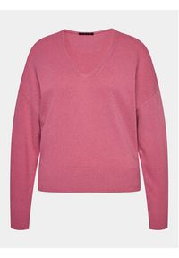 Sisley Sweter 1044M400T Różowy Regular Fit. Kolor: różowy. Materiał: wełna #3