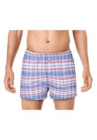 Męskie Bokserki Bawełniane - Pako Jeans - Kolorowa Kratka. Kolor: wielokolorowy. Materiał: bawełna. Wzór: kratka, kolorowy #2