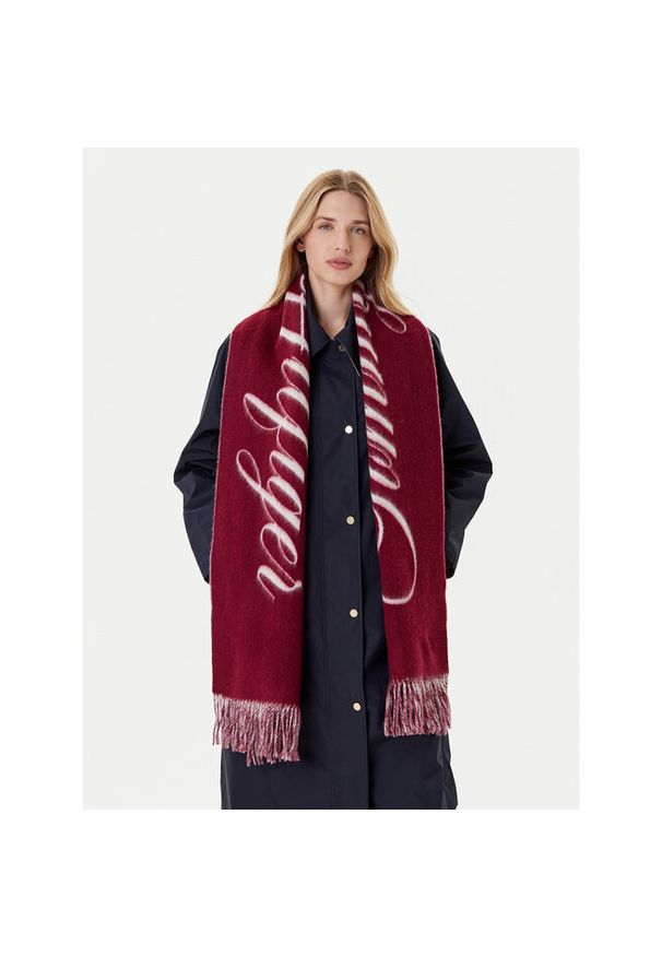 TOMMY HILFIGER - Szalik Tommy Hilfiger. Kolor: czerwony