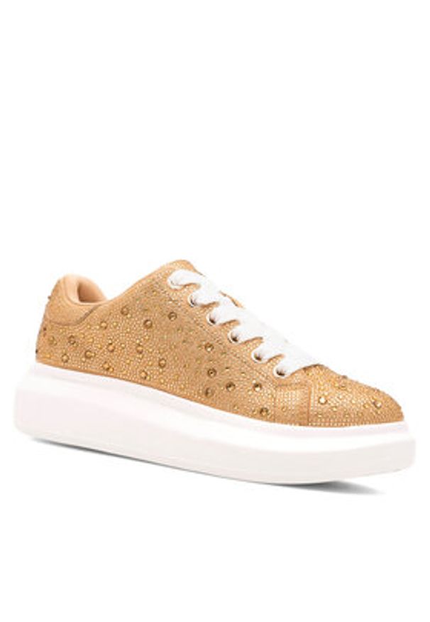 Nine West Sneakersy NURIYA NW-23-001 Złoty. Kolor: złoty. Materiał: materiał