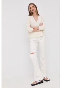 Miss Sixty jeansy damskie high waist. Stan: podwyższony. Kolor: biały #3