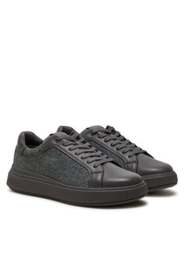 Calvin Klein Sneakersy Low Top Lace Up Wool HM0HM01597 Szary. Kolor: szary. Materiał: materiał