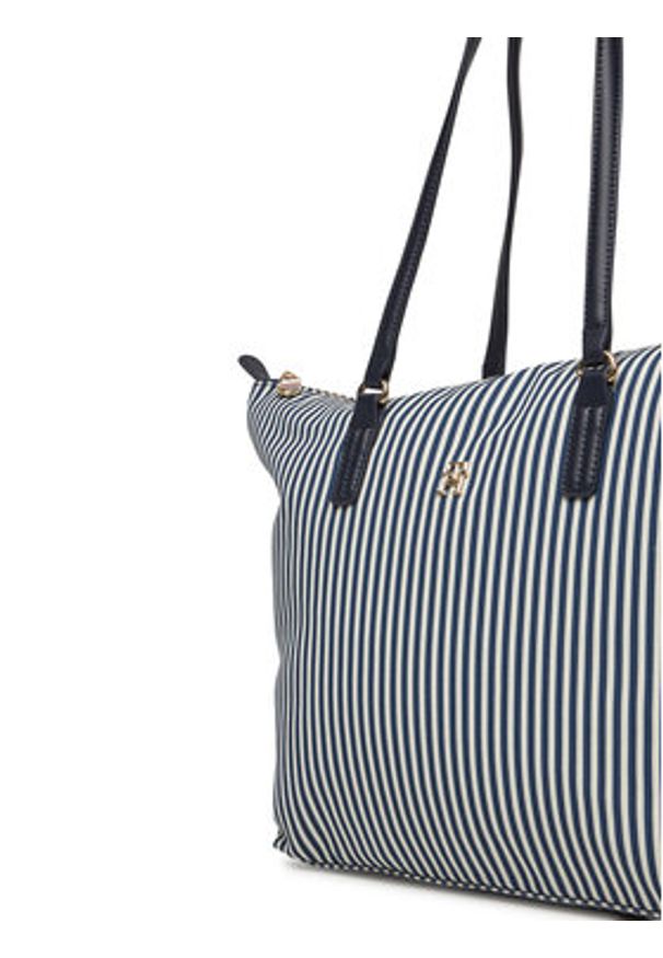 TOMMY HILFIGER - Tommy Hilfiger Torebka Poppy Summer Tote AW0AW17203 Granatowy. Kolor: niebieski